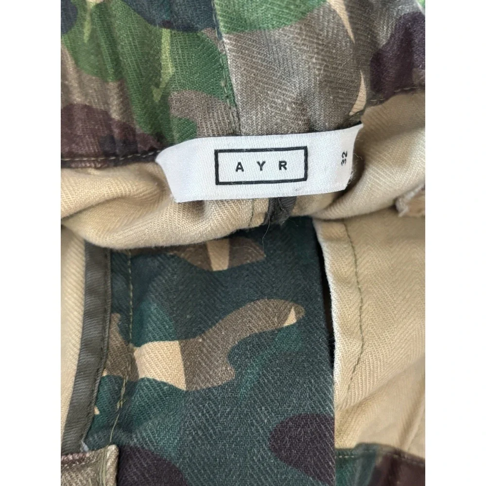AYR Camo Pants 32x29 Pleated Wide Leg Side‎ Adjuster The Numero Uno
